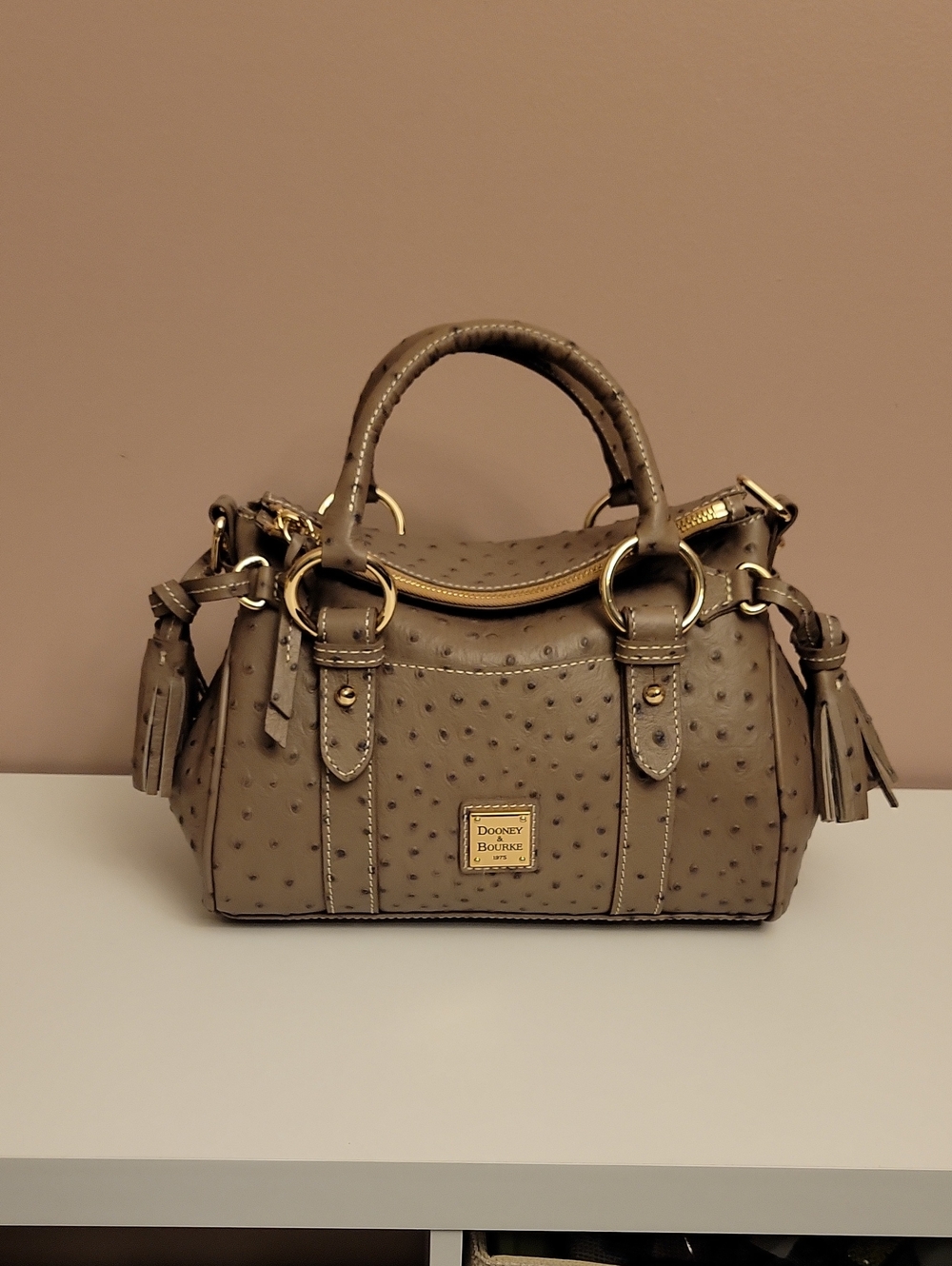 Dooney & Bourke Ostrich-Embossed Pocket Satchel